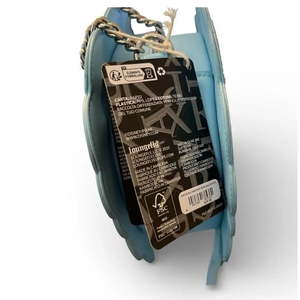 Loungefly Disney Pixar UP Dug Balloons Dog Chain Crossbody Balloon Bag NWT